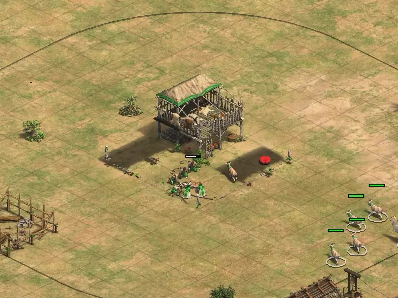 Screenshot di esempio che mostra la mod Dark age town center nel gioco