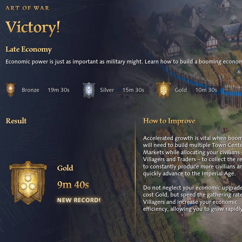 How to get the Gold Medal on the Late Economy challenge - Age of Empires 4